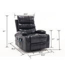 Large Size Electric Power Lift Recliner Chair Sofa With 8 Point Vibration Massage And Lumbar Heat by Unique Piece Furniture