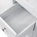 Double Sink Bathroom Vanity With Countertop, 2 Ceramic Sinks, 6 Drawers by HouseOfZazla