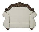 Pierce 2-Piece Traditional Living Room Set, Upholstered Loveseat and Accent Chair with Carved Wood Frame by HouseOfZazla