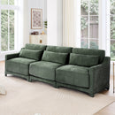 Elegant Sofa With Ergonomic Design And Lumbar Pillows by HouseOfZazla