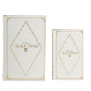 Book Boxes (Set of 2) - White / Gold by Unique Piece Furniture