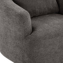 360° Swivel Barrel Sofa Chair With Throw Pillow, Upholstered Accent Chair by HouseOfZazla