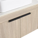 30" Modern Design Float Bathroom Vanity With Ceramic Basin Set, Wall Mounted White Oak Vanity With Soft Close Door, KD-PackingD-Packing Pieces