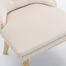 Nikki Collection Modern Tufted Velvet Upholstered Dining Chairs - Set of 2
