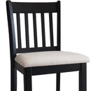 Transitional Rubberwood Dining Room Chairs (Set of 2) With Slatted Back - Black by HouseOfZazla