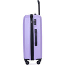 3 Piece Luggage Sets ABS Lightweight Suitcase with Two Hooks, Spinner Wheels, TSA Lock, (20/24/28), LIGHT PURPLE