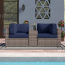 Outdoor Seating Group With Cushions 2 Person - Gray by Unique Piece Furniture