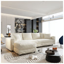 Deep Seat Convertible Sofa With Soft Pillows And Ottomans by HouseOfZazla