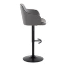 Boyne - Contemporary Adjustable Barstool With Swivel With Rounded T Footrest (Set of 2) by HouseOfZazla