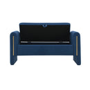 Modern Teddy Upholstered Large Bed End Bench With Arms And Storage by Unique Piece Furniture