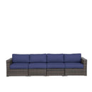 Luxurious Wicker Patio Sectional With Weather Resistant Sunbrella Cushions by HouseOfZazla
