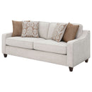 Mahaffey - Christine Upholstered Sloped Arm Sofa - Beige by HouseOfZazla