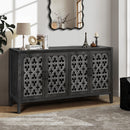 Hollow Four Door Antique Cabinet, American Country Style