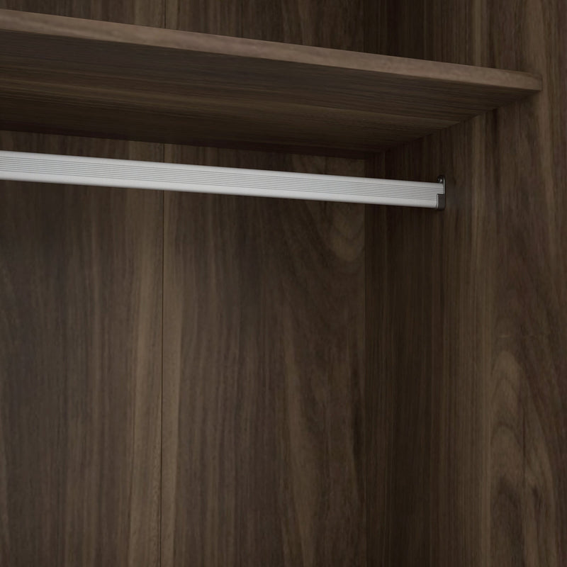 3-Door Shutter Wardrobe with shelves, Wulnut