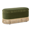 Serena - Contemporary Design Oval Storage Bench Ottoman by HouseOfZazla