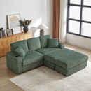3 Seater Sofa With 2 Ottomans For Living Room by HouseOfZazla
