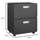 Office Furniture Copier Cabinet 2 Door Steel Copier Stand Mobile Pedestal File Printer Stand - Black by HouseOfZazla