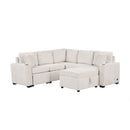 Sectional Sofa Convertible Pull-Out Sofa Bed With A Movable Storage Ottoman For Living Room by Unique Piece Furniture