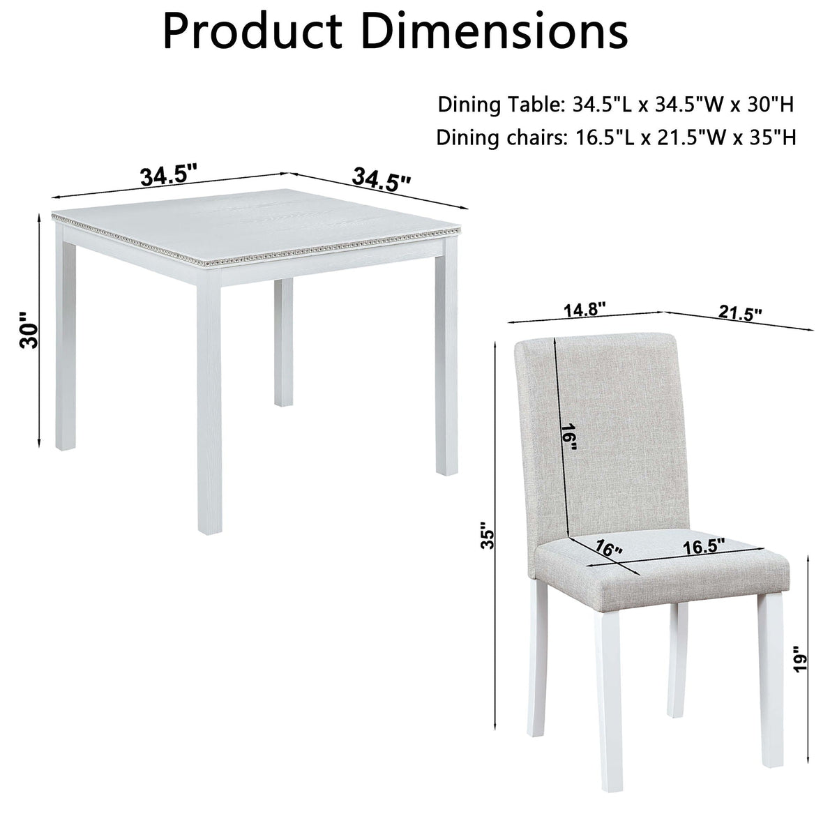 Dining Table Set With Crystal Decoration And Upholstered Chairs, photo 12 of 24