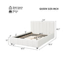 Queen Size Upholstered Bed Frame with Thick Fabric