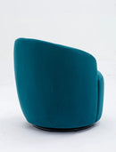 Swivel Accent Armchair Barrel Chair With Powder Coating Metal Ring by HouseOfZazla