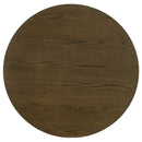 Crispin - Round Dining Table With Shelf - Brown