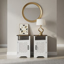 Farmhouse Nightstand With Charging Station & Storage by HouseOfZazla