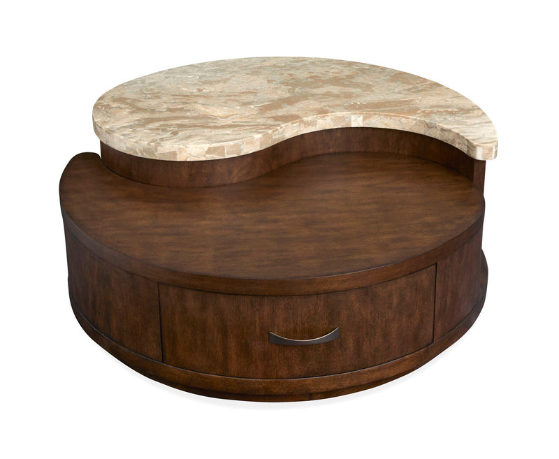 McPherson - Round Cocktail Table With Casters - Burnt Umber, photo 7 of 7