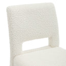 Accent Chairs Set of 2, Boucle Chairs with Solid Woood, Upholstered Dining Chairs for Living Room, Kitchen, Bedroom, Beauty Room,Dining room-Cream