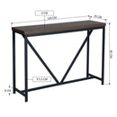 47.2" Sofa Console Table (Walnut & Black)
