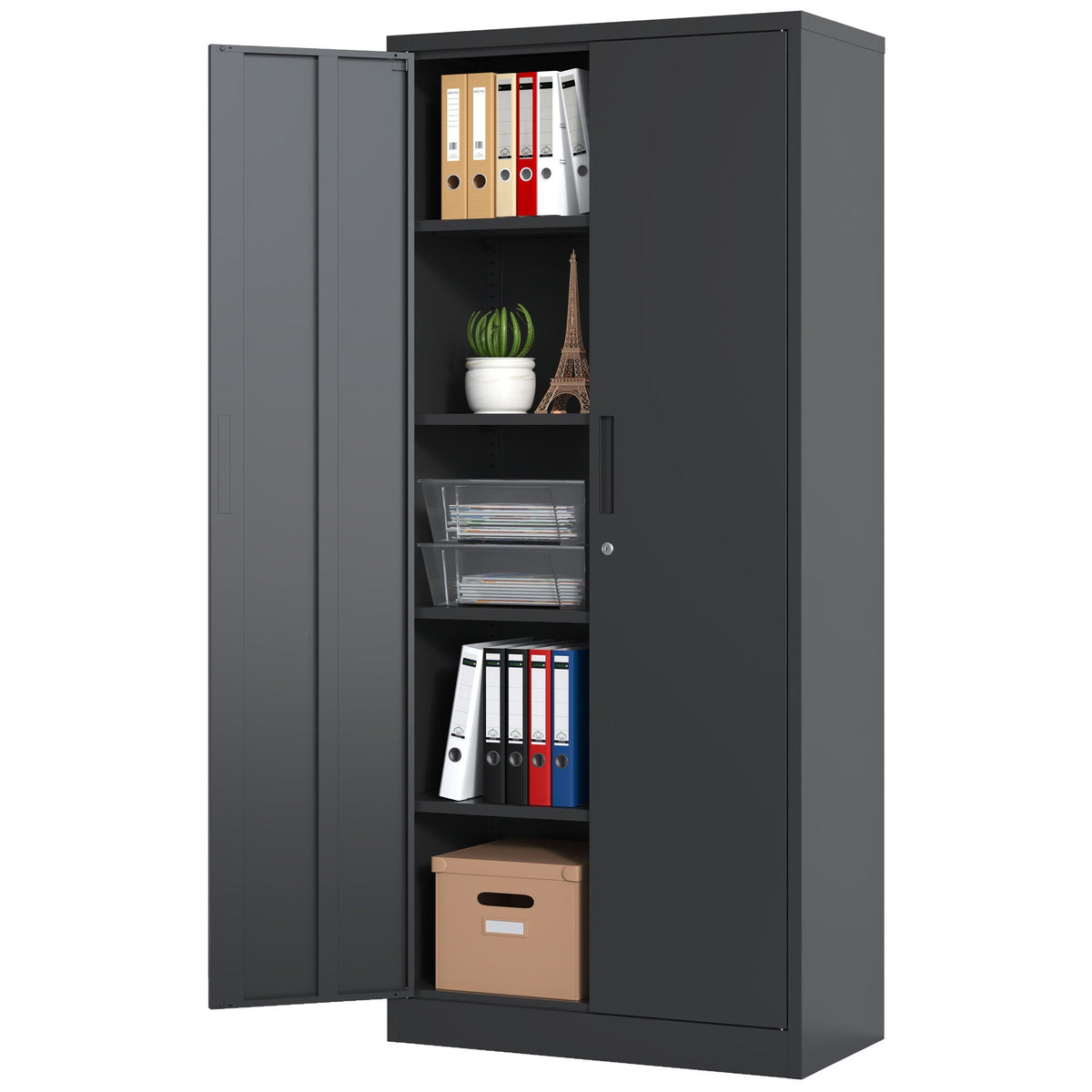 Heavy Metal Garage Storage Cabinet With Locking Doors, Steel, Adjustable Shelves, photo 17 of 34