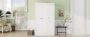 3-Door Shutter Wardrobe with shelves, White