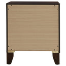 Anza - 2 Drawer Nightstand Bedside Table With Smooth Storage - Walnut by HouseOfZazla