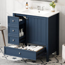 30" Bathroom Vanity with Sink, One Cabinet and Three Drawers