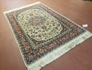 4' X 6' Handmade Ultra Fine Chinese Floral Oriental Wool Rug Hand Knotted Beige