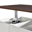Adjustable End Table With Wheels, 360°Rotating Top And Storage Space by HouseOfZazla