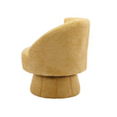 360 Degree Swivel Cuddle Barrel Accent Chairs, Round Armchairs with Wide Upholstered, Fluffy Fabric Chair for Living Room, Bedroom, Office, Waiting Rooms