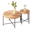Coffee And End Table Set Waterproof Cover (Set of 2) - Natural Wood / Brown by HouseOfZazla