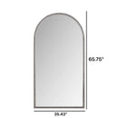 Arch Retro Full Length Mirror With Supporting Feet - Silver by HouseOfZazla
