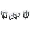 23.5 Inch Round Glass Coffee Table