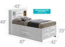Modern Design Storage Bed With Bookcase Headboard by HouseOfZazla