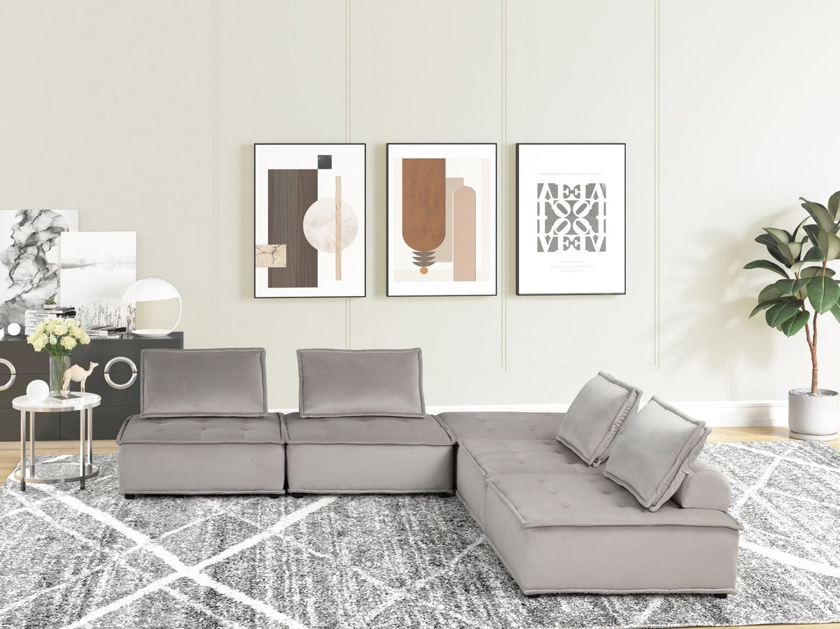 Anna - Stylish Sectional Sofa Ottoman, photo 5 of 35