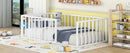 Metal Floor Bed Frame With Fence And Door by HouseOfZazla