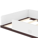 Twin Size Car-Shaped Floor Bed with Storage for Kids