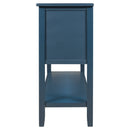 44.5" Modern Console Table Sofa Table for Living Room with 7 Drawers, 1 Cabinet and 1 Shelf