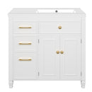 Modern Bathroom Vanity With Ceramic Sink, Freestanding by HouseOfZazla