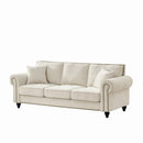 3 Seater Sofa With Tufted Upholstery, Rolled Arms, Nailhead Trim by Unique Piece Furniture