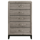 Watson 5-drawer Bedroom Chest of Drawers Light Taupe