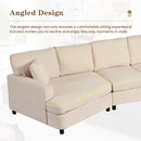 3 Seat Streamlined Sofa with Removable Back and Seat Cushions and 2 pillows, for Living Room, Office, Apartment