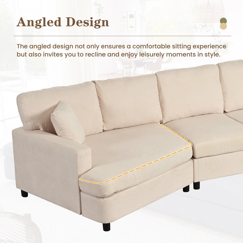 3 Seat Streamlined Sofa with Removable Back and Seat Cushions and 2 pillows, for Living Room, Office, Apartment